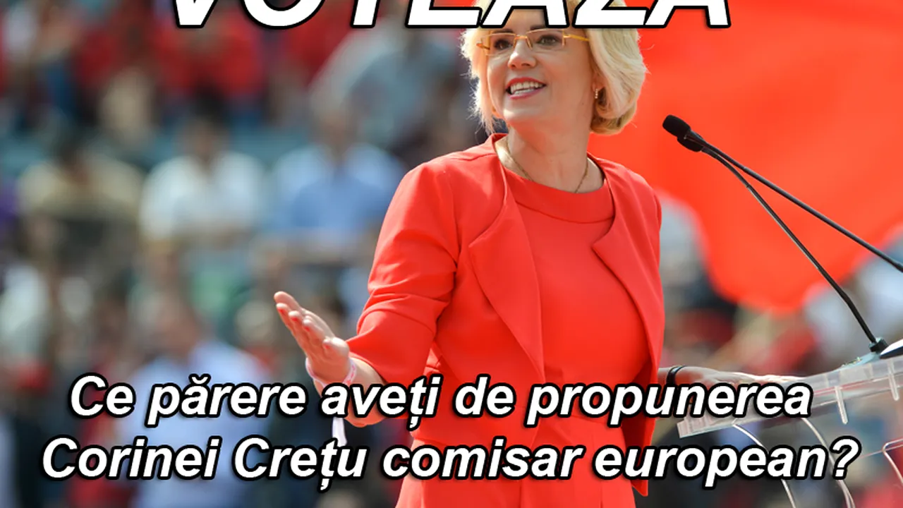 SONDAJ. Ce părere aveți de propunerea Corinei Crețu comisar european?

