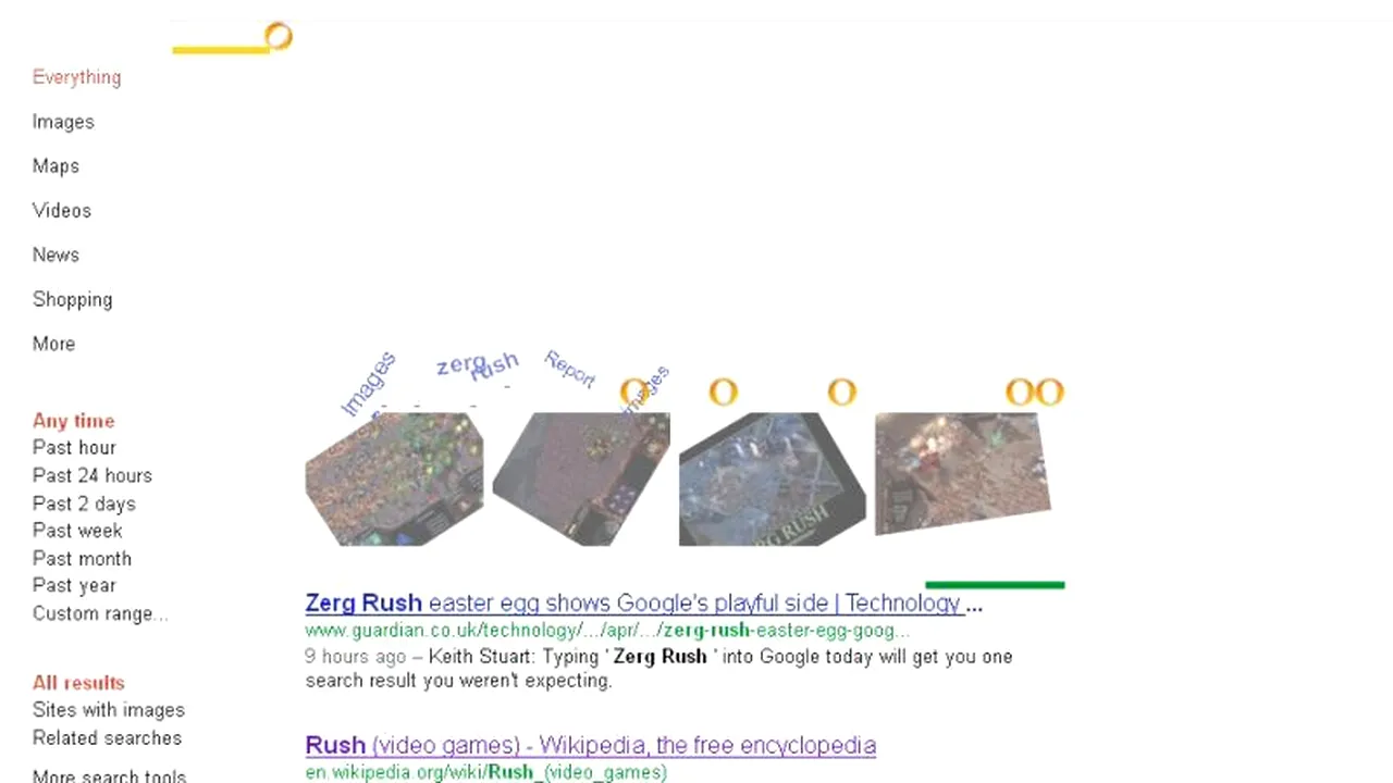 ZERG RUSH de la GOOGLE, jocul-surpriză pregătit utilizatorilor