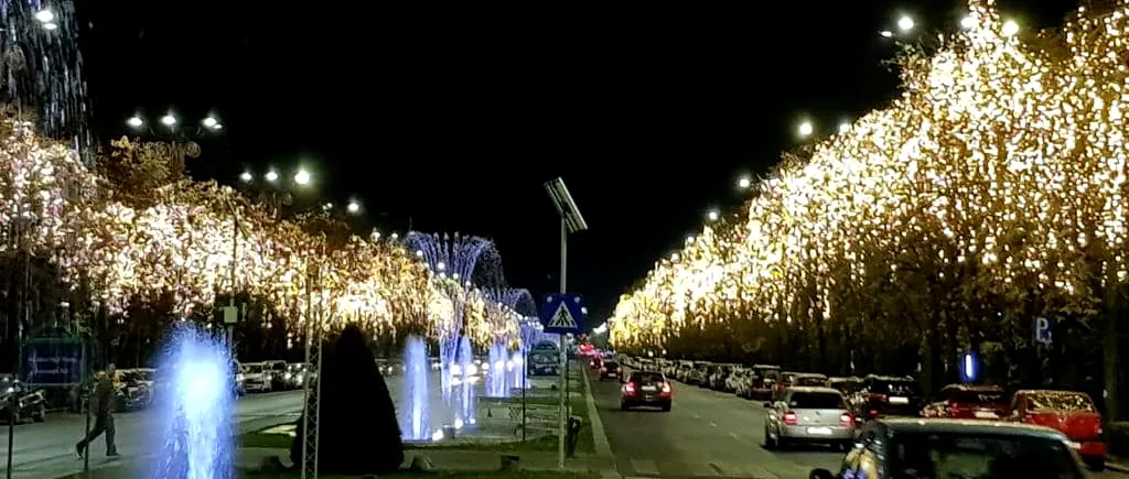 VIDEO | S-au aprins luminițele de Crăciun în Capitală. Care sunt arterele iluminate festiv în acest an