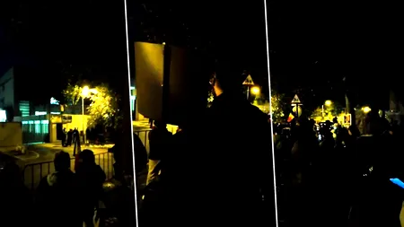 A 23-a noapte de proteste în fața Arestului Central, unde este închis Călin Georgescu. Susținătorii cer eliberarea fostului prezidențiabil și scandează „Jos dictatura!”