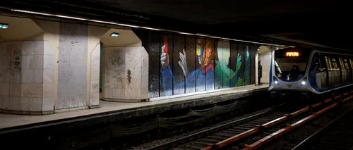 FOTO-VIDEO | „Oraşul M”, proiectul din metroul bucureștean dedicat artelor vizuale. Mai mulți tineri artiști și-au pus amprenta în câteva stații din subteran
