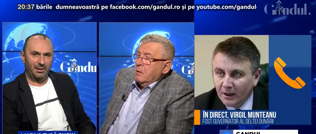 VIDEO | Virgil Munteanu, fost guvernator al Deltei Dunării: Pe Canalul Bâstroe pot trece doar niște bărci / Studiul transmis de ucraineni are 520 de pagini