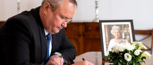 Premierul Nicole Ciucă a semnat în cartea de condoleanțe deschisă în memoria Reginei Elisabeta a II-a