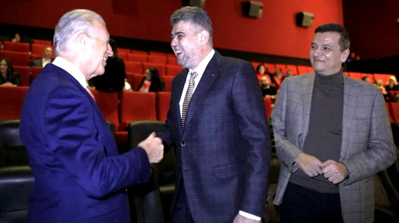 Marcel Ciolacu a fost la proiecția filmului „FERRARI” și a dat mâna cu Piero Ferrari / Secretul din spatele cravatei premierului
