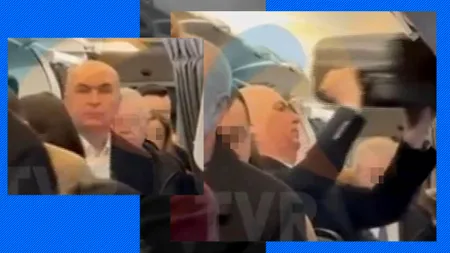 Imagini cu președintele Ilie BOLOJAN din avionul cu care a mers la Londra. Cristache: ”Avem dovada, iată cum zboară Bolojan la ECONOMIC