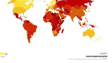 Cât de mare este corupția în România. Hartă și raport detaliat al Transparency International