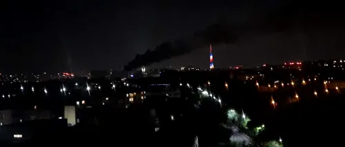 Incendiu violent la un service auto din București | VIDEO