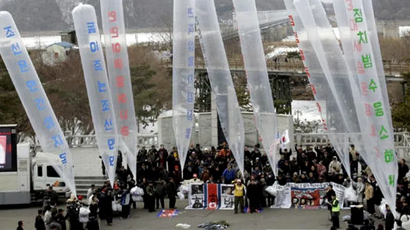 Activiștii sud-coreeni au trimis manifeste politice și poza lui Ceaușescu în Coreea de Nord