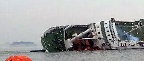 Căpitanul feribotului scufundat în Coreea de Sud a fost arestat. Peste 270 de persoane sunt date dispărute
