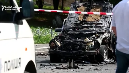 Atentat  la Kiev: un colonel din serviciul de informații a fost ucis. VIDEO cu momentul în care mașina sare în aer