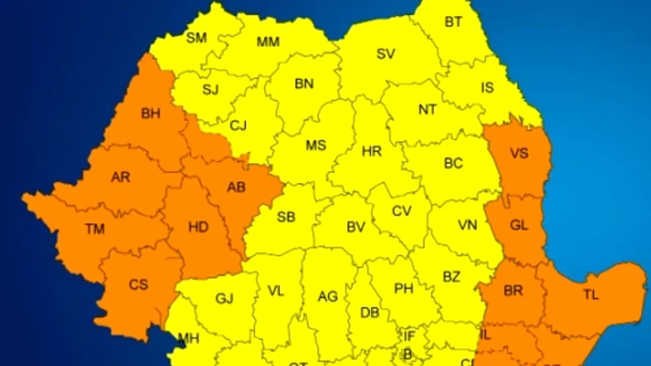 Vremea se schimbă radical: vin PLOI abundente, vânt puternic și grindină