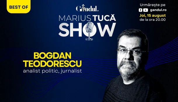 <span style='background-color: #00ef77; color: #fff; ' class='highlight text-uppercase'>EMISIUNI</span> Marius Tucă Show începe joi, 15 august, de la ora 20.00, pe gândul.ro. Best of Bogdan Teodorescu