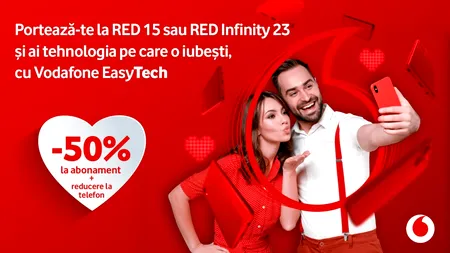 De Valentine’s Day, te portezi la VODAFONE și ai 50% discount la abonamente & super prețuri la telefoane