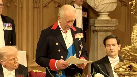 Dineu regal pentru Donald Trump la Castelul Windsor, după plimbarea cu caleașca. Președintele Americii este la a doua vizită de stat în Marea Britanie