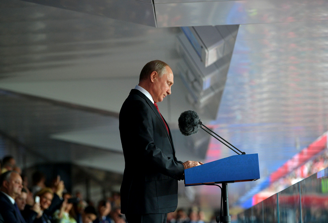 Vladimir Putin, în deschiderea Campionatului Mondial de fotbal
