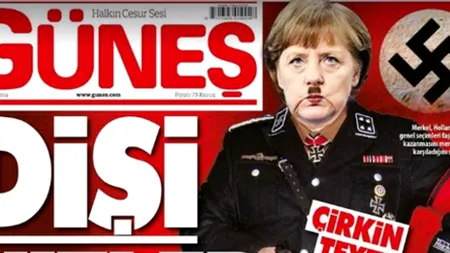 Merkel, prezentată drept ''Hitler la feminin'' într-un cotidian turc