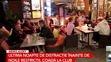 Tinerii au umplut terasele și cluburile în „ultima noapte de distracție” înainte de restricții. „Nici nu vreau să mă gândesc cât de multe vieți ne va costa”