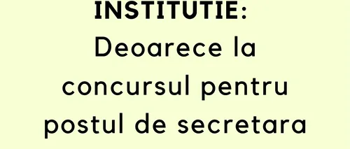 Bancul de duminică | Anunț într-o instituție