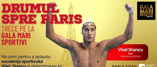 VIDEO | Vlad Stancu a fost premiat la Gala Mari Sportivi ProSport: „Totul a pornit cu un vis, visul de a mă califica la Jocurile Olimpice!”