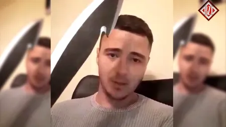 ȘOCANT. Un student din Iași își amenință profesorul cu moartea: „Ai grijă cum te uiți pe temele alea. Îți tai capul cu acest cuțit de cinci kile” (VIDEO)