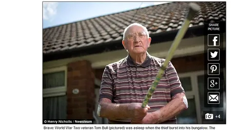 Un veteran de război a fost atacat de un hoț în propria casă. Cum l-a pedepsit pe răufăcător bătrânul în vârstă de 88 de ani