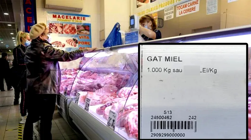 Pare banc, dar nu e! Cu CÂȚI LEI se vinde kilogramul de... gât de miel într-un supermarket din București