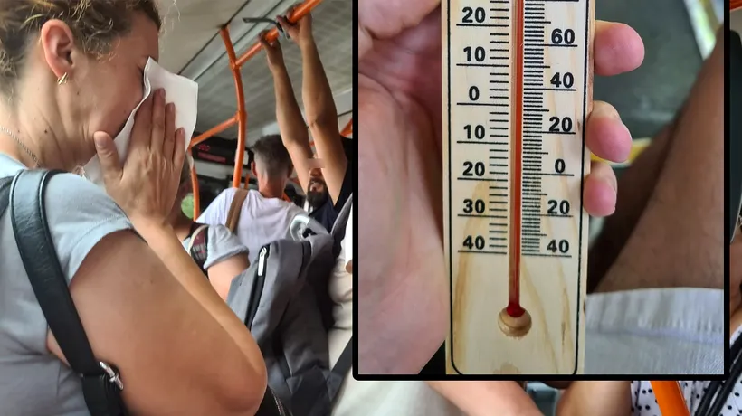 Câte grade Celsius au fost ieri, în cea mai călduroasă zi din 2023, într-un autobuz din București, fără aer condiționat
