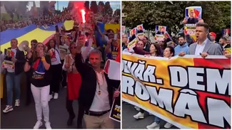 Mii de români din Italia au manifestat la Roma pentru eliberarea lui Călin Georgescu. Autoritățile italiene au autorizat protestul