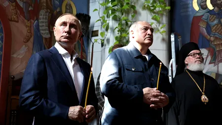 Și-au pus CENUȘĂ în cap? „Enoriașii” Putin și Lukașenko au aprins lumânări la Mănăstirea Valaam din nordul Republicii Karelia