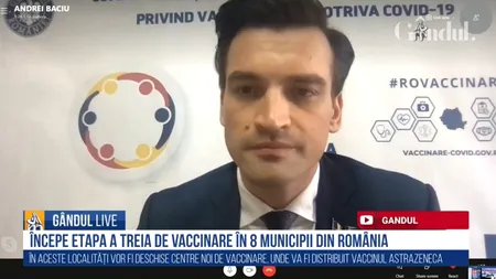 GÂNDUL LIVE. Andrei Baciu: „De pe 15 martie, oricine dorește se poate înscrie pe lista de așteptare pentru vaccinarea COVID” / Ce spune despre vaccinul Johnson & Johnson