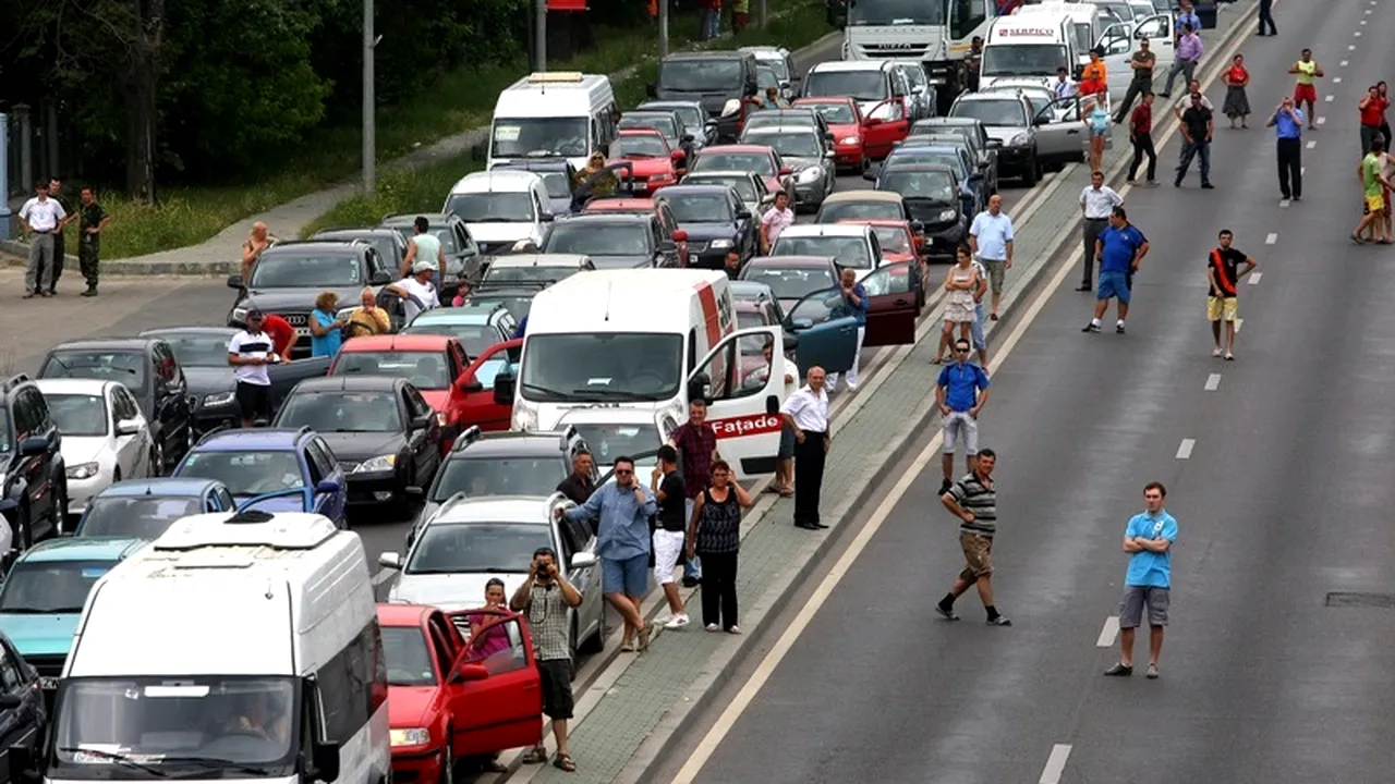 Circulație rutieră dificilă pe DN 1, pe sensul de mers către Brașov