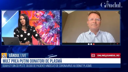 GÂNDUL LIVE. Florin Hozoc, director companie farmaceutică: „Donatorii de plasmă convalescentă nu pot să devină donatori decât pe banii lor!”