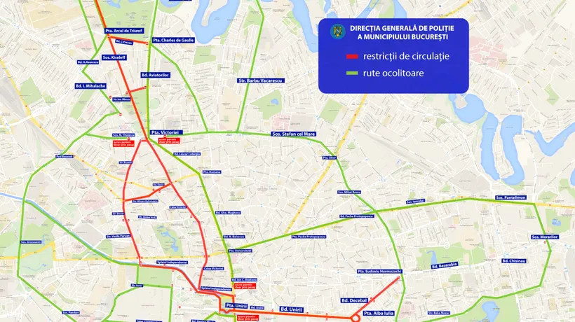 Centrul Capitalei, închis duminică pentru Maratonul Internațional București