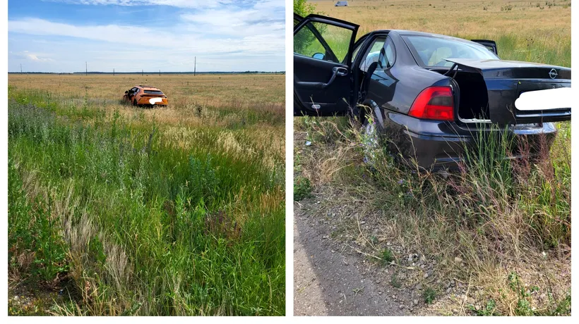 Lamborghini LOVIT frontal de un Opel, pe un drum din județul Buzău. În urma impactului, trei persoane au fost rănite