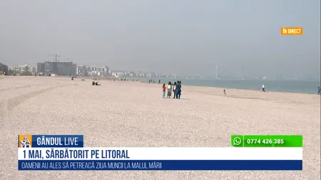 1 mai, sărbătorit pe litoral. Oamenii au ales să sărbătorească această minivacanță la malul mării | VIDEO