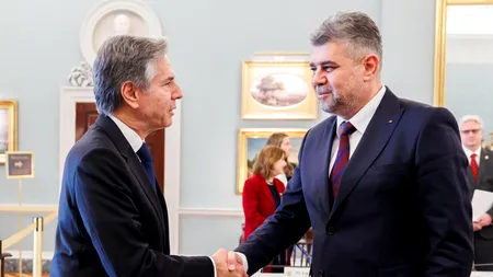 VIDEO | Marcel Ciolacu, față în față cu Antony Blinken / „România și-a învățat lecția în ceea ce privește Rusia”