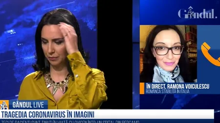 EXCLUSIV GÂNDUL LIVE. Ramona Voiculescu, româncă din Italia: Medicii sunt prinși într-un „teatru de război”. Mulți le oferă consolare pacienților, care mor singuri