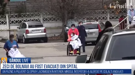 Alertă la un spital din Argeș. Bătrâni, bolnavi şi imobilizaţi la pat, evacuați de urgență - VIDEO