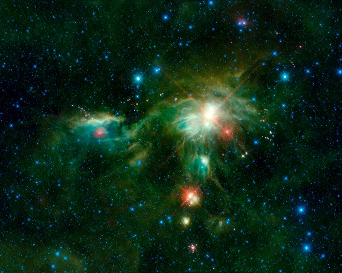 Norul molecular Monoceros R2, locul unde se nasc stelele, captat de telescopul NEOWISE