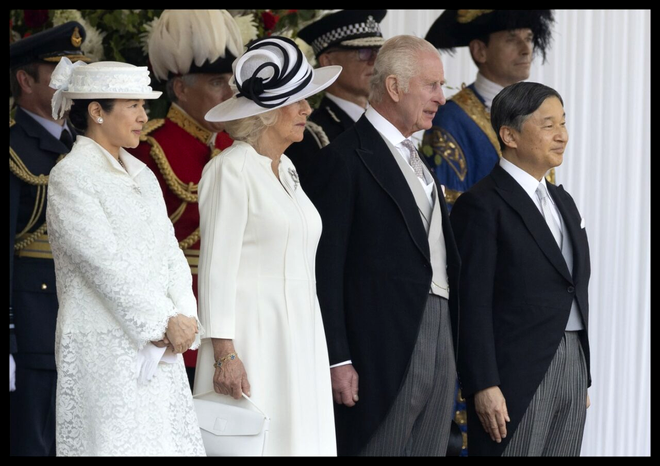 Cuplurile regale: împărăteasa Japoniei Masako, regina Camilla a Marii Britanii, regele Charles al III-lea al Marii Britanii și Naruhito, împăratul Japoniei. Sursa Foto: Profimedia 
