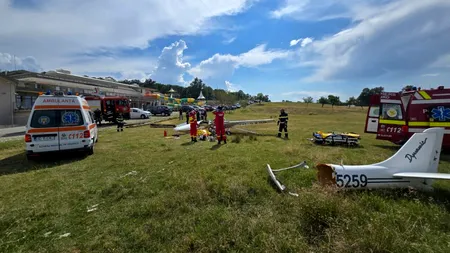 Accident AVIATIC în Orăștie. Un avion de mici dimensiuni s-a prăbușit. Un mort și un rănit grav / Intervenție de amploare la fața locului