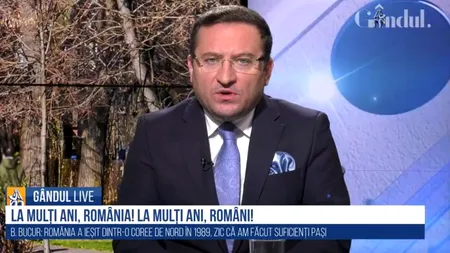 1 DECEMBRIE. Istoricul Bogdan Bucur, la GÂNDUL LIVE: ”România are o șansă uluitoare / Nu știu de ce românii sunt intoleranți, nu reușesc să stea la o masă”