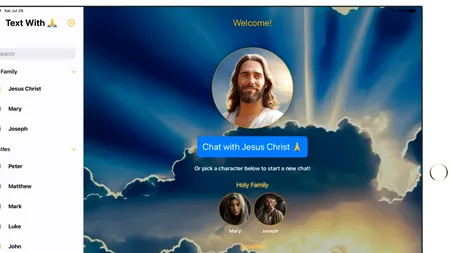 Inteligența artificială vă ajută să pălăvrăgiți cu Iisus sau cu Satana. Cât costă o conversație cu Adam și Eva