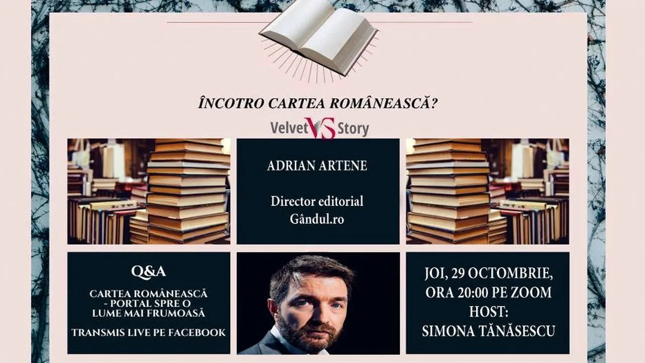 Încotro cartea românească? – un demers inedit, prezentat publicului cititor sub forma unor întâlniri live cu scriitorii pe rețelele sociale