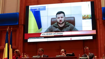 VIDEO | Volodimir Zelenski, discurs în Parlamentul României: „Poporul nostru nu poate fi distrus și omorât”