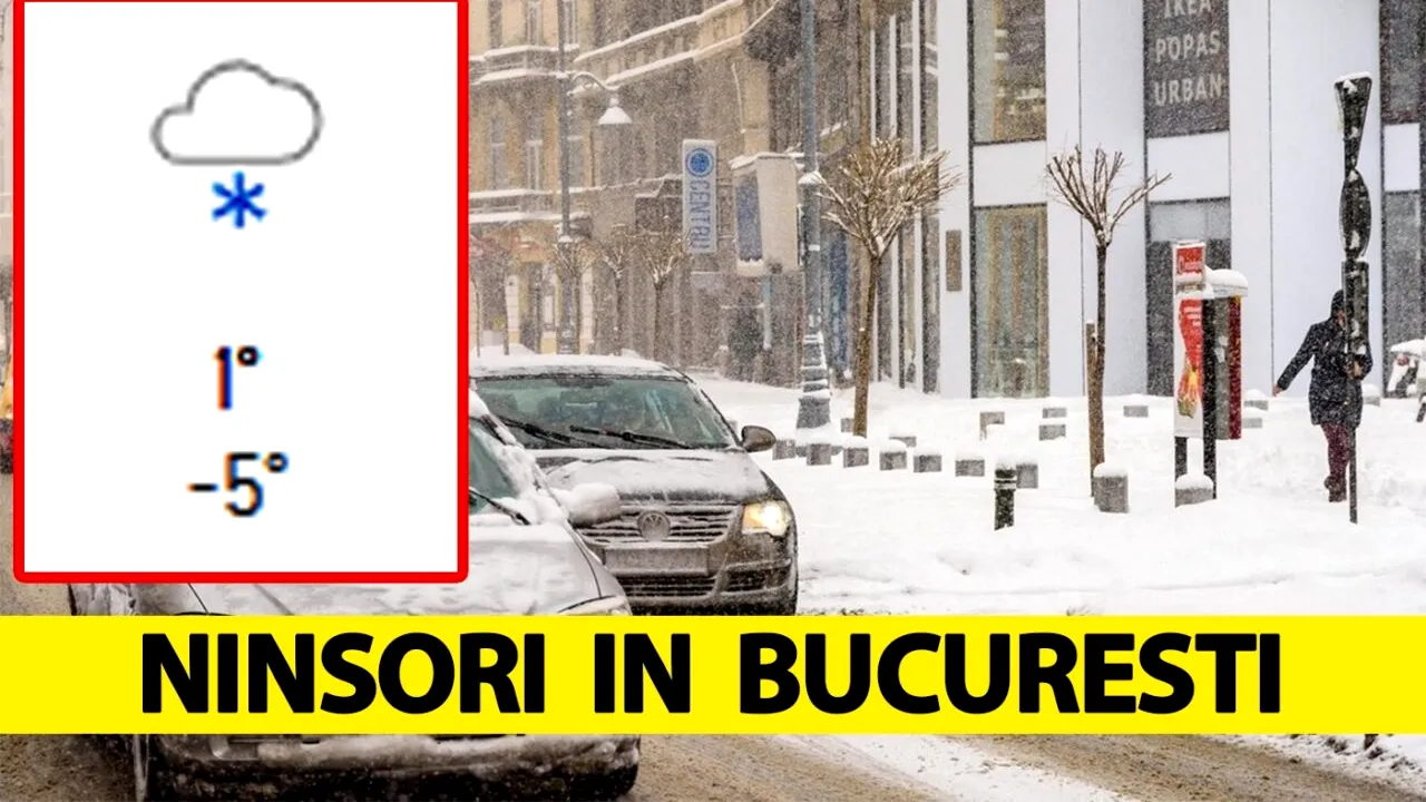 Pe ce dată exactă vin ninsorile ADEVĂRATE în București, de fapt. Prognoza Accuweather modificată