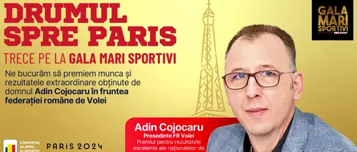VIDEO | Adin Cojocaru a primit Premiul de Excelență la Gala Mari Sportivi pentru un an 2023 cu mari succese în volei!