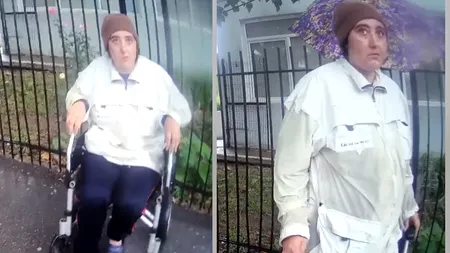 VIDEO. Cerșetoare în scaun cu rotile, „vindecată” de polițiști: „Vai, mamă, poți să stai în picioare. Ia uite, ce minune!“