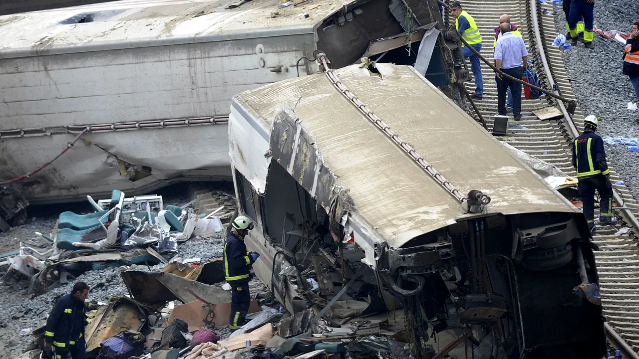 El Pais: Trenul implicat în accidentul din Galicia a frânat prea târziu. 
