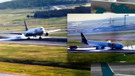 Spectaculos! Un BOEING Fedex aterizează doar pe trenul din spate la Istanbul. Cum a fost evitat dezastrul